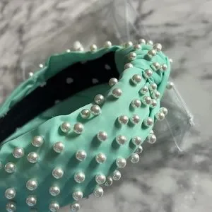 SCL x Lele Sadoughi Cotton Candy Headband with pearls Lele Sadoughi | Accessories | Lele Sadoughi X Scl Cotton  main image 3
